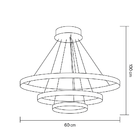 Pendente Lustre Led Moderno 3 Aros Arcos Anéis Atenas 20 40 6