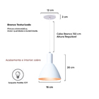 Pendente Lustre Luminária Atenas Em Alumínio Branco
