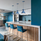 Pendente Lustre Luminária Berlim 23cm Azul