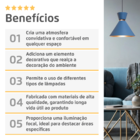 Pendente Lustre Luminária Berlim 23cm Azul