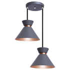 Pendente Lustre Luminária Berlin 15cm Cinza Duplo + Lâmpada L