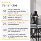 Pendente Lustre Luminária Berlin 15cm Preto