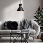 Pendente Lustre Luminária Berlin 23cm Preto + Led Retrô Vinta