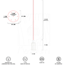 Pendente Lustre Luminária Cascata 6 Cabo Madeira Cr E27 1,2m