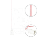 Pendente Lustre Luminária Cascata 8 Cabo Madeira Cr Rosa