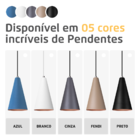 Pendente Lustre Luminária Cone Branco
