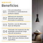 Pendente Lustre Luminária Cone Moscou 39cm Preto