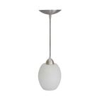 Pendente Lustre Luminária De Teto Oval Liso Aço E Vidro