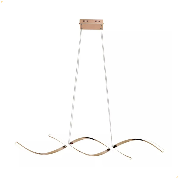 Pendente Lustre Luminária Led 35w 3000k Dourado Lp201d Nitrol