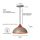 Pendente Lustre Luminária Panama Fendi