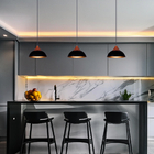 Pendente Lustre Luminária Panama Preto C/topo Cobre