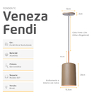 Pendente Lustre Luminária Veneza Fendi