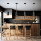 Pendente Lustre Luminária Veneza Preto