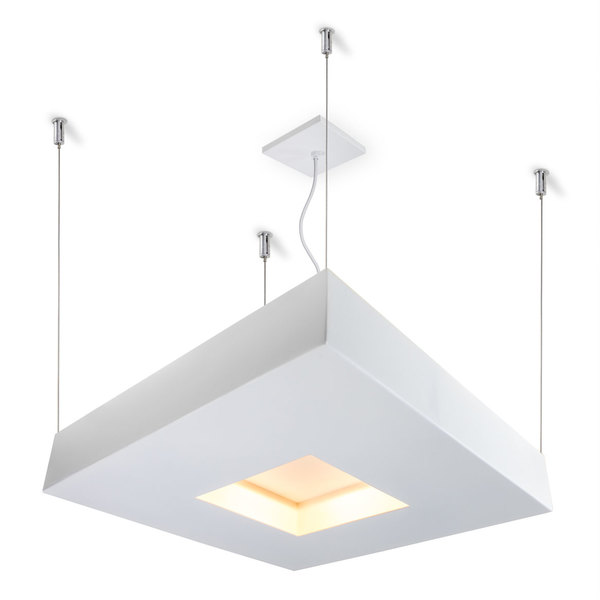 Pendente Lustre Luz Direta Indireta 50cm 8 Lampadas Led Bulbo A60 12w Branco Quente 3000k St4801 50 Leroy Merlin