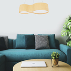 Pendente Lustre Madeira Violão 70cm Marfim