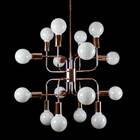 Pendente Lustre Moderno Hill Cobre Pd1312-co + 16 Led G95 Mil