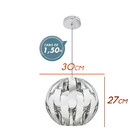 Pendente Lustre Oslo Em Acrilico cromado 30cm p/ 1E27 St562