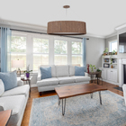 Pendente Lustre Oval Madeira 75cm Mel