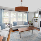 Pendente Lustre Oval Madeira 75cm Mel