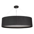 Pendente Lustre Oval Madeira 75cm Preto