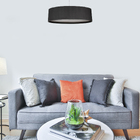 Pendente Lustre Oval Madeira 75cm Preto
