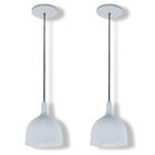 Pendente Lux Taça Branco Kit Com 2