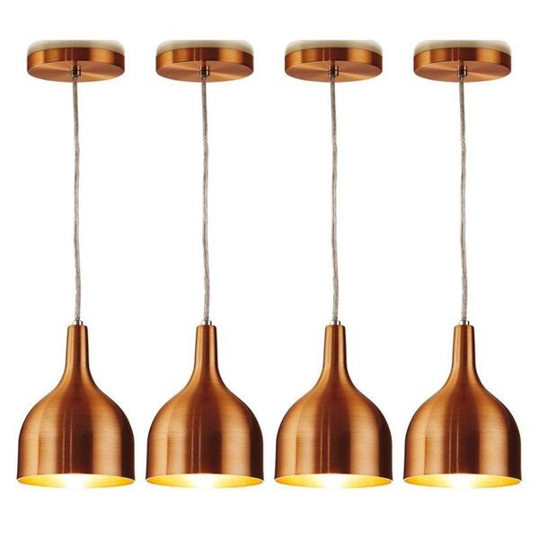Pendente Lux Taça Cobre Kit Com 4