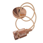 Pendente Luxo Soquete E27 Alumínio Detalhado Ouro Rose