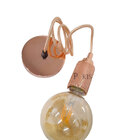 Pendente Luxo Soquete E27 Alumínio Ouro Rose