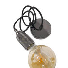 Pendente Luxo Soquete E27 Alumínio Preto Pérola