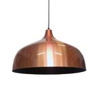 Pendente Luxor Preto/cobre 46cm 1e27 Kin Pd460/co-pt