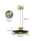 Pendente Lyz Chapéu Chinês Verde 30cm Led 6,5w 3000k Enerlux