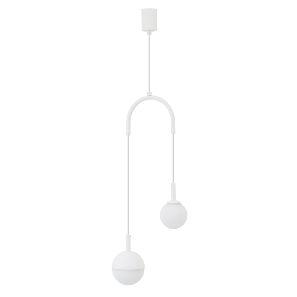 Pendente Macadâmia Duplo 2 Lâmpadas G9 Metal Branco Blumenau Iluminação