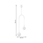 Pendente Macadâmia Duplo 2 Lâmpadas G9 Metal Branco Blumenau Iluminação