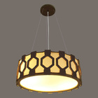 Pendente Madeira Diamante Redondo 30cm Natural