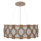 Pendente Madeira Diamante Redondo Freijó 50cm