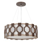 Pendente Madeira Diamante Redondo Imbuia 40cm