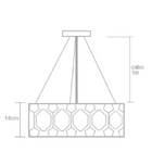 Pendente Madeira Diamante Redondo Imbuia 40cm
