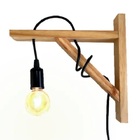 Pendente Madeira Mão Francesa Arandela Decoração Kit 4