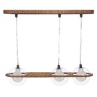 Pendente Madeira Netuno - 3 Luzes G9 Imbuia