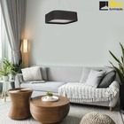 Pendente Madeira Quadrado Arredondado 25x25cm Preto