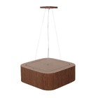 Pendente Madeira Quadrado Arredondado 30x30cm Imbuia