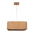 Pendente Madeira Quadrado Arredondado 50x50cm Freijó