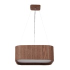 Pendente Madeira Quadrado Arredondado 50x50cm Imbuia