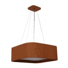 Pendente Madeira Quadrado Arredondado 60x60cm Mel