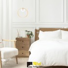 Pendente Madeira Redondo Face 25 Cm Marfim