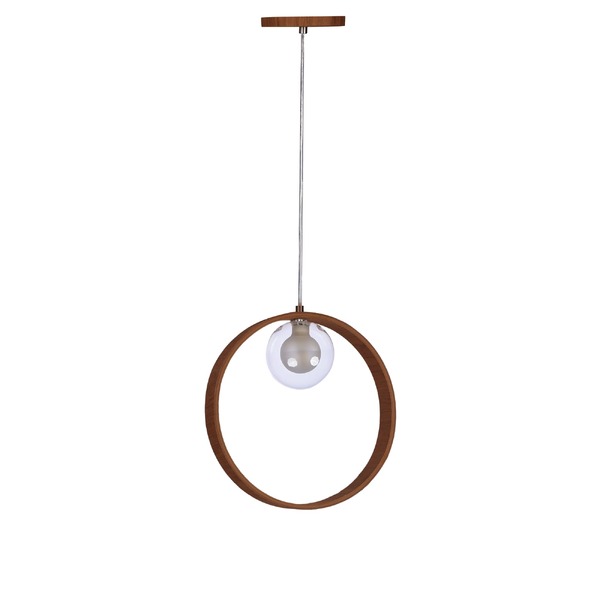 Pendente Madeira Redondo Face 25 Cm Mel