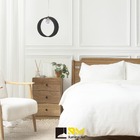 Pendente Madeira Redondo Slim 25 Cm Preto