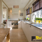 Pendente Madeira Ripado Quadrado Freijó 30x30cm