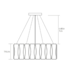 Pendente Madeira Ripado Quadrado Imbuia 60x60cm